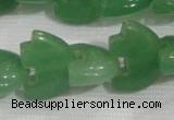 CFG798 12.5 inches 14*18mm carved animal green aventurine beads