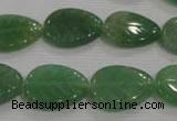 CFG818 12.5 inches 15*20mm carved leaf green aventurine beads wholesale