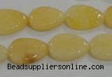 CFG820 12.5 inches 15*20mm carved leaf yellow jade beads wholesale