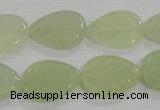 CFG821 12.5 inches 15*20mm carved leaf New jade beads wholesale