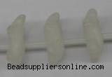 CFG865 Top-drilled 14*20mm carved animal white jade gemstone beads