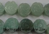 CFG892 15.5 inches 14mm carved flower amazonite gemstone beads