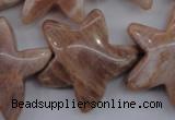 CFG928 15.5 inches 30*33mm carved star moonstone beads