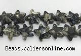 CFG985 15.5 inches 33*33mm carved star grey opal gemstone beads