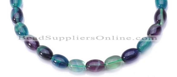 CFL10 16 inch 12*16mm egg-shaped AA grade natural fluorite beads