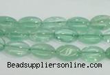 CFL101 15.5 inches 8*12mm oval natural green fluorite gemstone beads