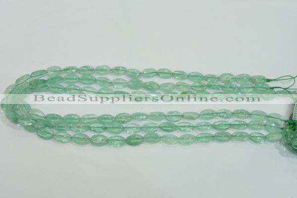 CFL101 15.5 inches 8*12mm oval natural green fluorite gemstone beads