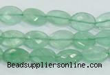 CFL103 15.5 inches 10*14mm faceted oval natural green fluorite beads