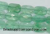 CFL104 15.5 inches 12*16mm faceted rectangle natural green fluorite beads