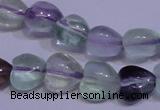 CFL1051 15 inches 8*8mm heart natural fluorite gemstone beads