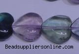 CFL1057 15 inches 20*20mm heart natural fluorite gemstone beads