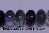 CFL1072 15 inches 10*18mm rondelle natural fluorite gemstone beads