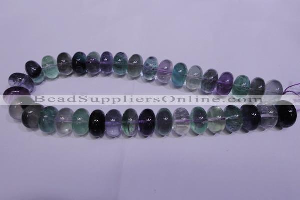 CFL1072 15 inches 10*18mm rondelle natural fluorite gemstone beads