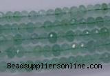 CFL110 15.5 inches 4*6mm faceted rondelle green fluorite beads