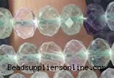 CFL1142 15.5 inches 4*6mm faceted rondelle fluorite gemstone beads