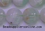 CFL1211 15.5 inches 16mm flat round green fluorite gemstone beads