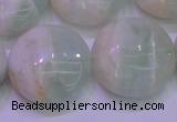 CFL1214 15.5 inches 25mm flat round green fluorite gemstone beads