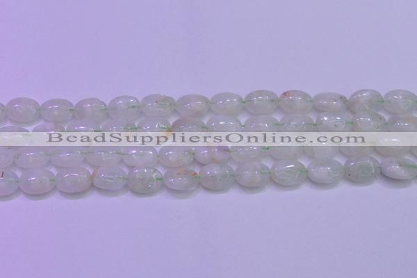 CFL1217 15.5 inches 10*14mm oval green fluorite gemstone beads