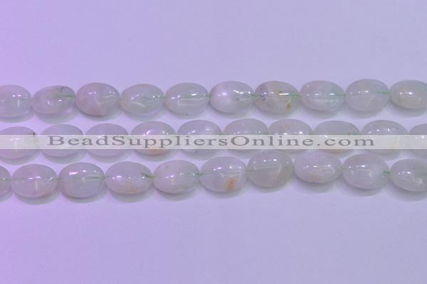 CFL1219 15.5 inches 13*18mm oval green fluorite gemstone beads