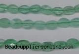 CFL122 15.5 inches 6*8mm faceted oval green fluorite beads