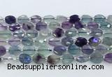 CFL1231 15.5 inches 8*10mm faceted oval fluorite beads