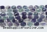 CFL1234 15.5 inches 8*10mm faceted oval fluorite beads