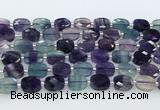 CFL1235 15.5 inches 8*10mm faceted rectangle fluorite beads