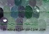 CFL1241 15 inches 5*7mm faceted rondelle fluorite beads