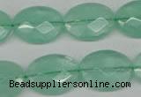 CFL127 15.5 inches 15*20mm faceted oval green fluorite beads