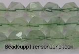 CFL1403 15.5 inches 10mm faceted nuggets green fluorite beads