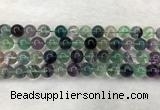 CFL1464 15.5 inches 12mm round A grade fluorite gemstone beads