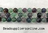 CFL1466 15.5 inches 16mm round A grade fluorite gemstone beads