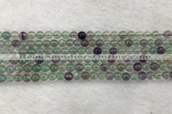 CFL1470 15.5 inches 4mm round AA grade fluorite gemstone beads