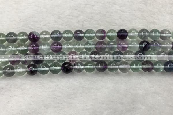 CFL1472 15.5 inches 8mm round AA grade fluorite gemstone beads