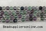 CFL1474 15.5 inches 12mm round AA grade fluorite gemstone beads