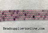 CFL1480 15.5 inches 4mm round rainbow fluorite gemstone beads