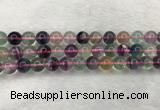 CFL1483 15.5 inches 10mm round rainbow fluorite gemstone beads