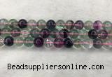 CFL1484 15.5 inches 12mm round rainbow fluorite gemstone beads