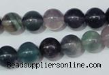 CFL152 15.5 inches 10mm round natural fluorite gemstone beads wholesale