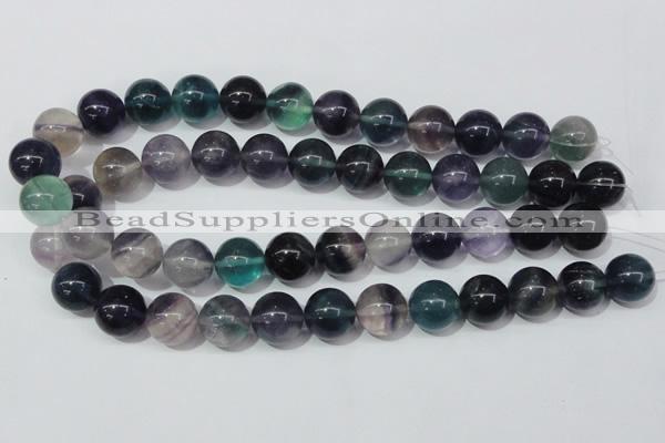 CFL155 15.5 inches 16mm round natural fluorite gemstone beads