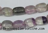 CFL162 15.5 inches 9*13mm nugget natural fluorite beads wholesale