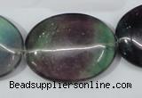 CFL172 15.5 inches 25*35mm oval natural fluorite beads wholesale