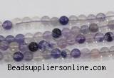 CFL200 15.5 inches 4mm round purple fluorite gemstone beads wholesale