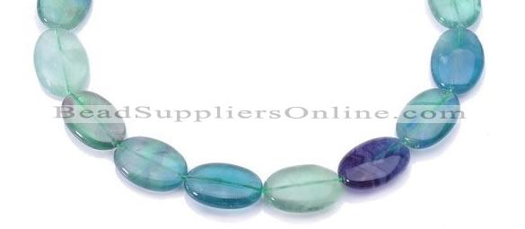 CFL21 A- grade 15*20mm oval natural fluorite beads Wholesale