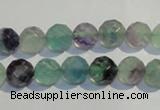 CFL252 15.5 inches 8mm faceted round natural fluorite beads