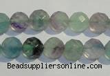 CFL253 15.5 inches 10mm faceted round natural fluorite beads