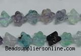 CFL303 15.5 inches 10*10mm carved cube natural fluorite beads