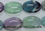 CFL318 15.5 inches 18*25mm oval natural fluorite beads wholesale