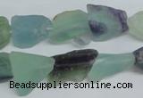 CFL333 15.5 inches 12*18mm nugget natural fluorite beads wholesale