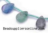 CFL34 5*8mm teardrop B grade natural fluorite beads Wholesale